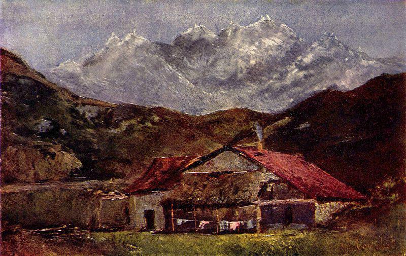 Gustave Courbet Die Berghutte Germany oil painting art